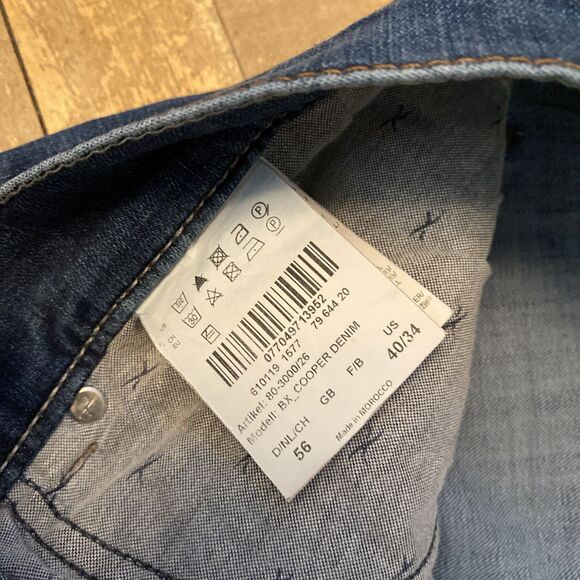 Brax Jeans Men’s Size 40x34 Cooper Denim Regular Stretch Medium Wash Straight - Picture 3 of 10